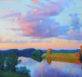 Гринин Е. «Вечер на реке». 2009, пастель, 85x137